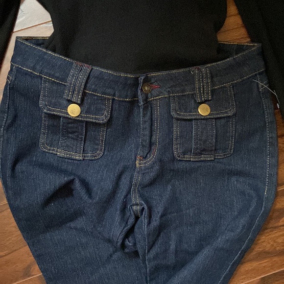 Be-Girl butt lifter dark indigo cargo pocket skinny jeans in size 11/12 - Picture 5 of 9